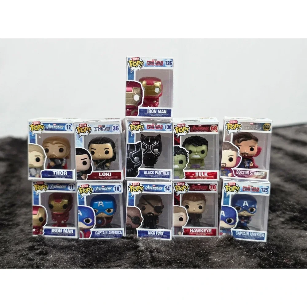 Marvel Avengers Funko Bitty Pop 11 Piece Lot Iron Man Captain America Thor Loki